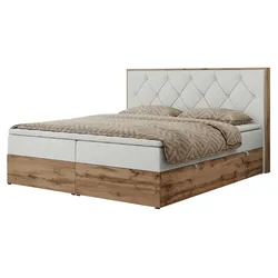 Boxbett mit Bettkasten  ¦ weiß ¦ Maße (cm): B: 188 H: 115