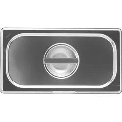 B.PRO GN-Deckel 18/10 Edelstahl, mit Griffmulde, GN: 1/3