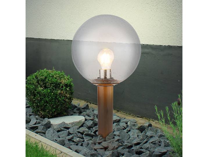 Borne lumineuse Ossy Type A Ø 25cm Transparent/Marron
