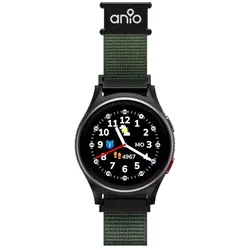 Lupus-Electronics ANIO Armband, crocodile green (Nylon), Uhrenarmband, Grün