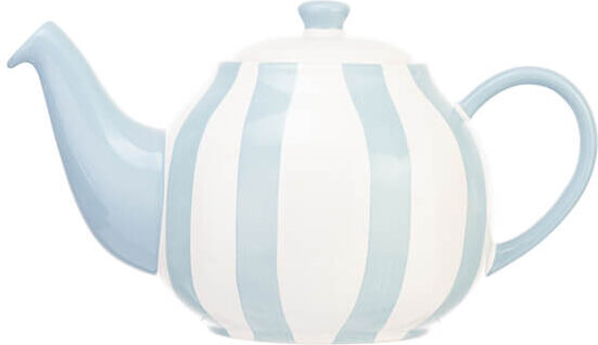 Siip Wide Vertical Stripe Blue 6 Cup Teapot