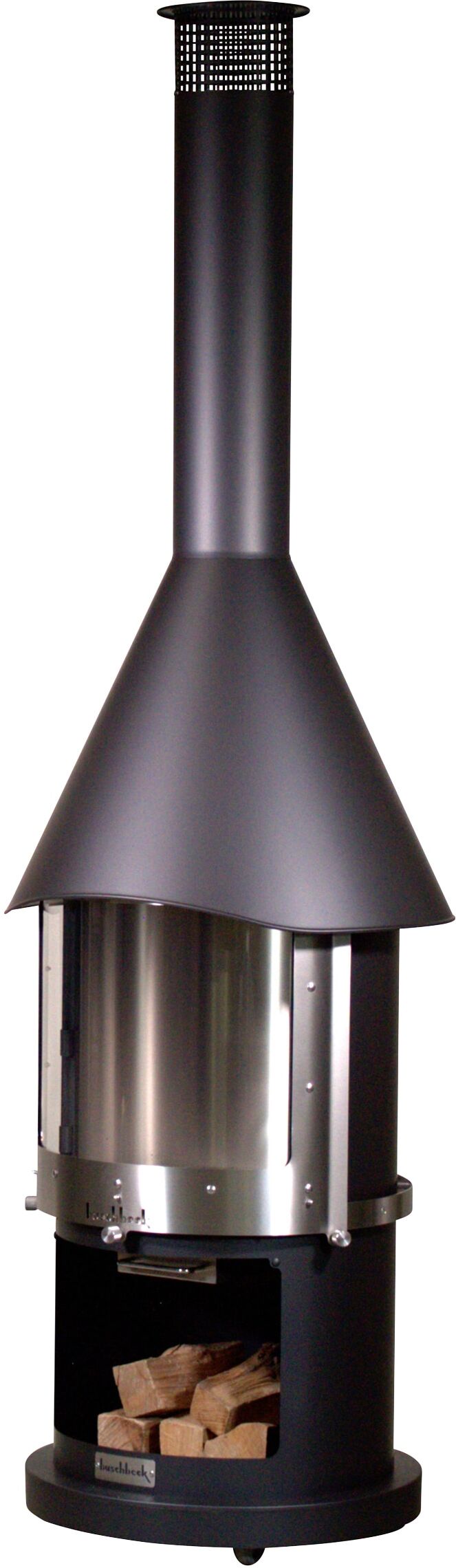 Grillkamin BUSCHBECK "Melbourne", schwarz, H:230cm Ø:65cm, Grills, Grillkamin