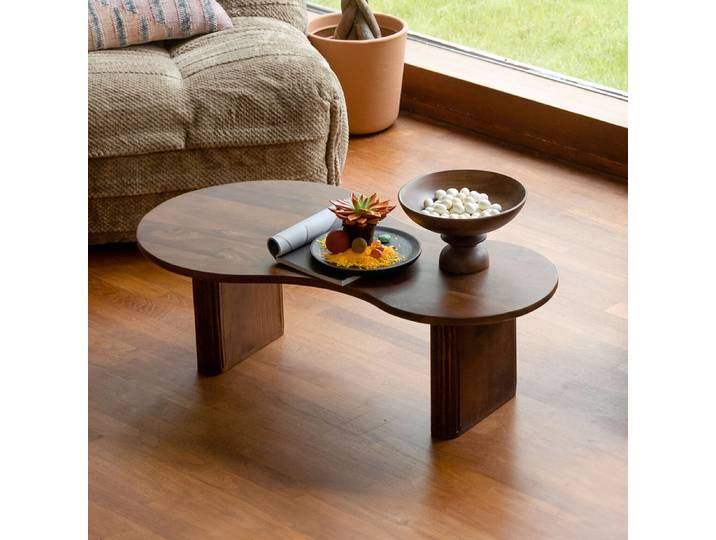 Dutchbone Organische Salontafel Tilon Mangohout, 110 x 60cm - Bruin - Japandi