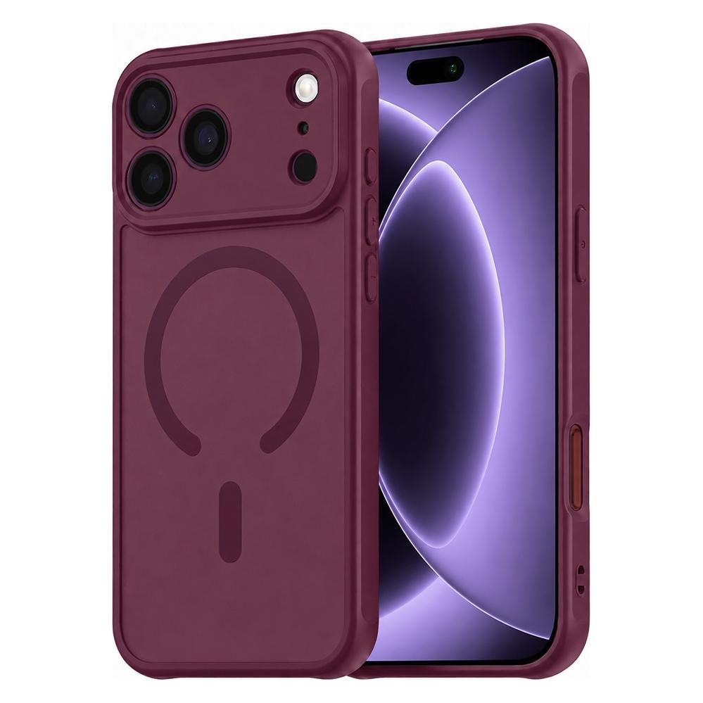 Techsuit - HaloFrost II MagSafe - iPhone 18 Pro - Dark Cherry (Apple iPhone 17 Pro, Apple iPhone 18 Pro) (76240323)