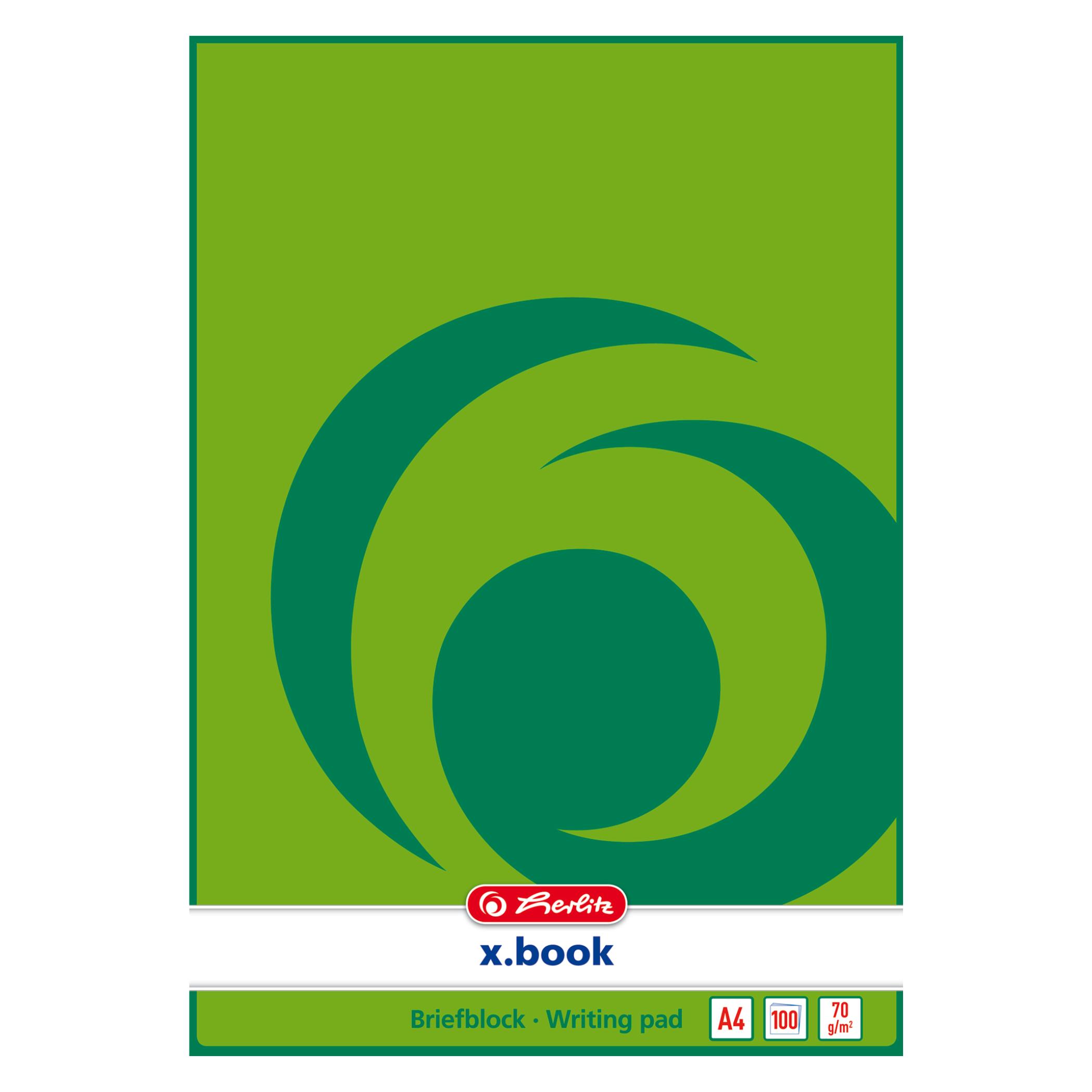 Herlitz Briefblock x.book DIN A4 blanko (A4, Blanko, Kein Einband) (732404)