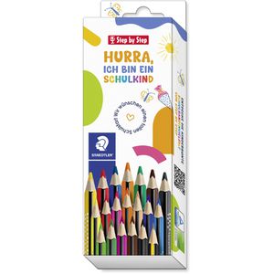 Staedtler Buntstifte Schüleretui-Nachfüllset, 18 SET1, farbig sortiert, inkl. Bleistift, 19 Stück
