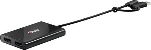 Club3D USB-C Adapter [1x USB-C Stecker, USB-A Stecker - 2x DisplayPort Buchse] CSV-1478 0.18m