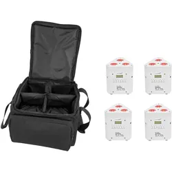 EUROLITE Set 4x AKKU TL-3 TCL weiß + SB-4 Soft-Bag