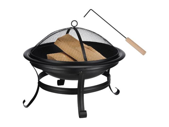 Feuerstelle Ø 55 cm inkl. Funkenschutz und Schürhaken