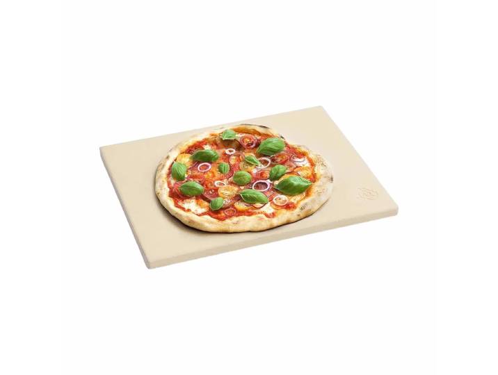 Burnhard Pizzastein [38 x 30 x 1.5 cm] – Grillplatte/Grillrost – grau