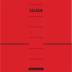Falken 11286846 Ordner-Rückenschild, Etiketten 36 x 190 mm selbstklebend für 5 cm schmale Ordner - Rot