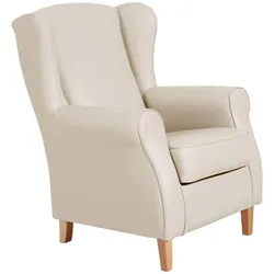 OHRENSESSEL Karlen Bezug Kunstleder Buche natur / beige