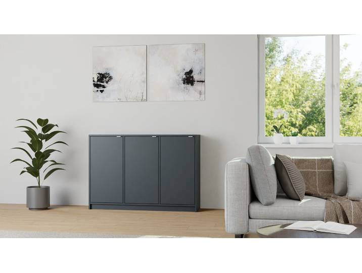 Geräumige Kommode nach Maß – Highboard mit vielen Optionen MDF Lackiert Anthrazit­grau RAL&nbsp;7016