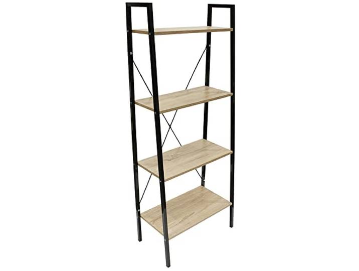 Home Deco Factory - HD6429 - Etagere Bois et Metal Meuble Rangement Industriel