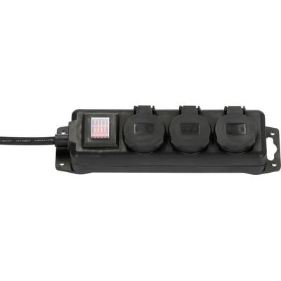 Brennenstuhl 1159950013 Outdoor Steckdosenleiste mit Schalter Schwarz