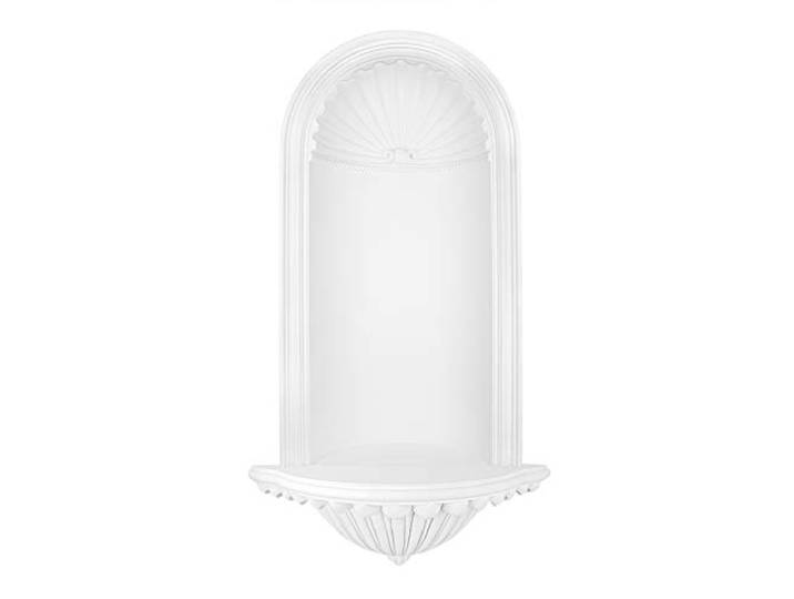 Wandnische vorgrundiertes schlagfestes Polyurethane Konsole Gartendeko Stuck weiß PU Hexim Perfect K6002 Set 1