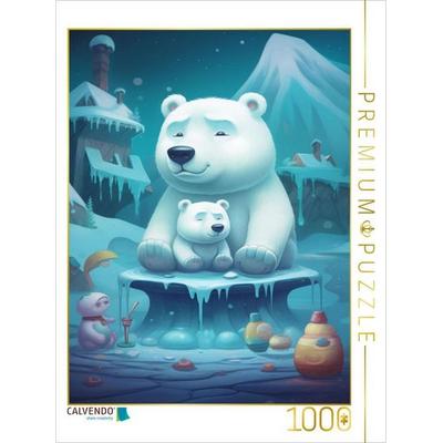 CALVENDO Puzzle Die kuscheligen Eisbären | 1000 Teile Lege-Größe 64x48cm Foto-Puzzle für glückliche Stunden