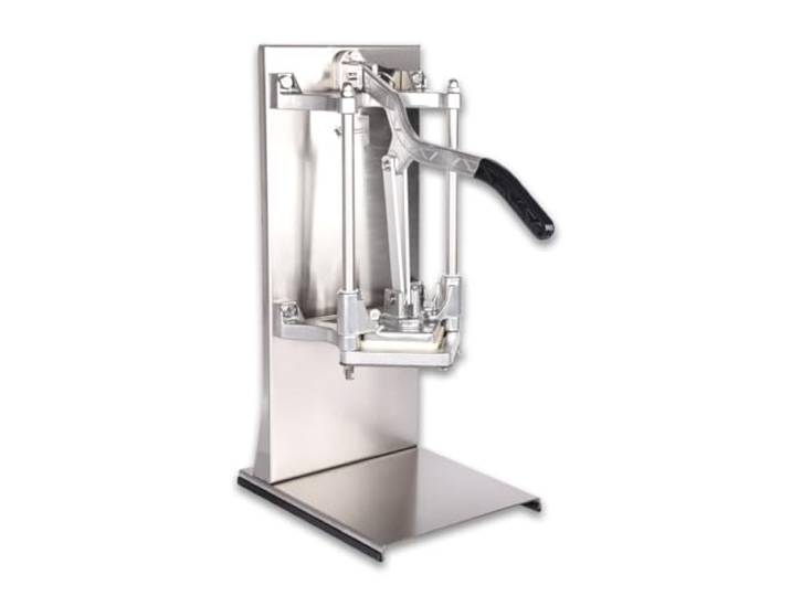 Beeketal 'BGM-3V' Profi Gastro Pommesschneider aus Edelstahl/Aluminium mit Bodenplatte und Rückwand - Gemüseschneider mit 1 Würfelaufsatz (ca. 9 x 9 mm) für z.B. Pommes