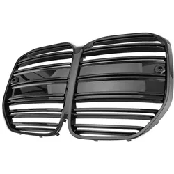 Sport GRILL Kühlergrill Schwarz Glanz passend für BMW 4ER G22 G23 DOPPELSTEG Glanz