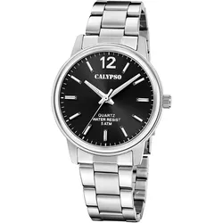 Calypso K5864/6 Herren-Quarzuhr Stahl/Schwarz