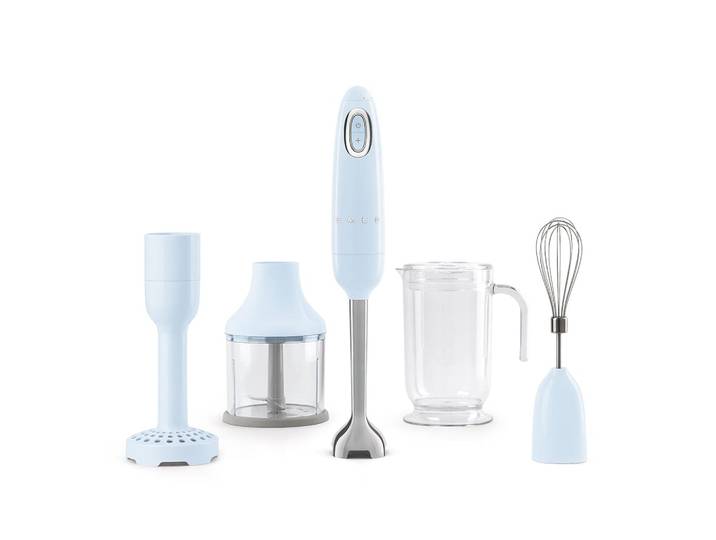 Smeg - Staafmixer Pastelblauw Jaren 50 Staafmixer met accessoires +