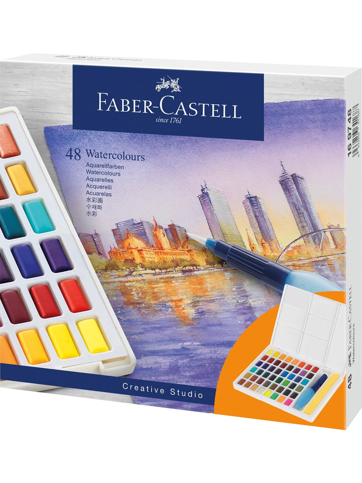 Faber-Castell Aquarellfarben in Näpfchen 48er Etui