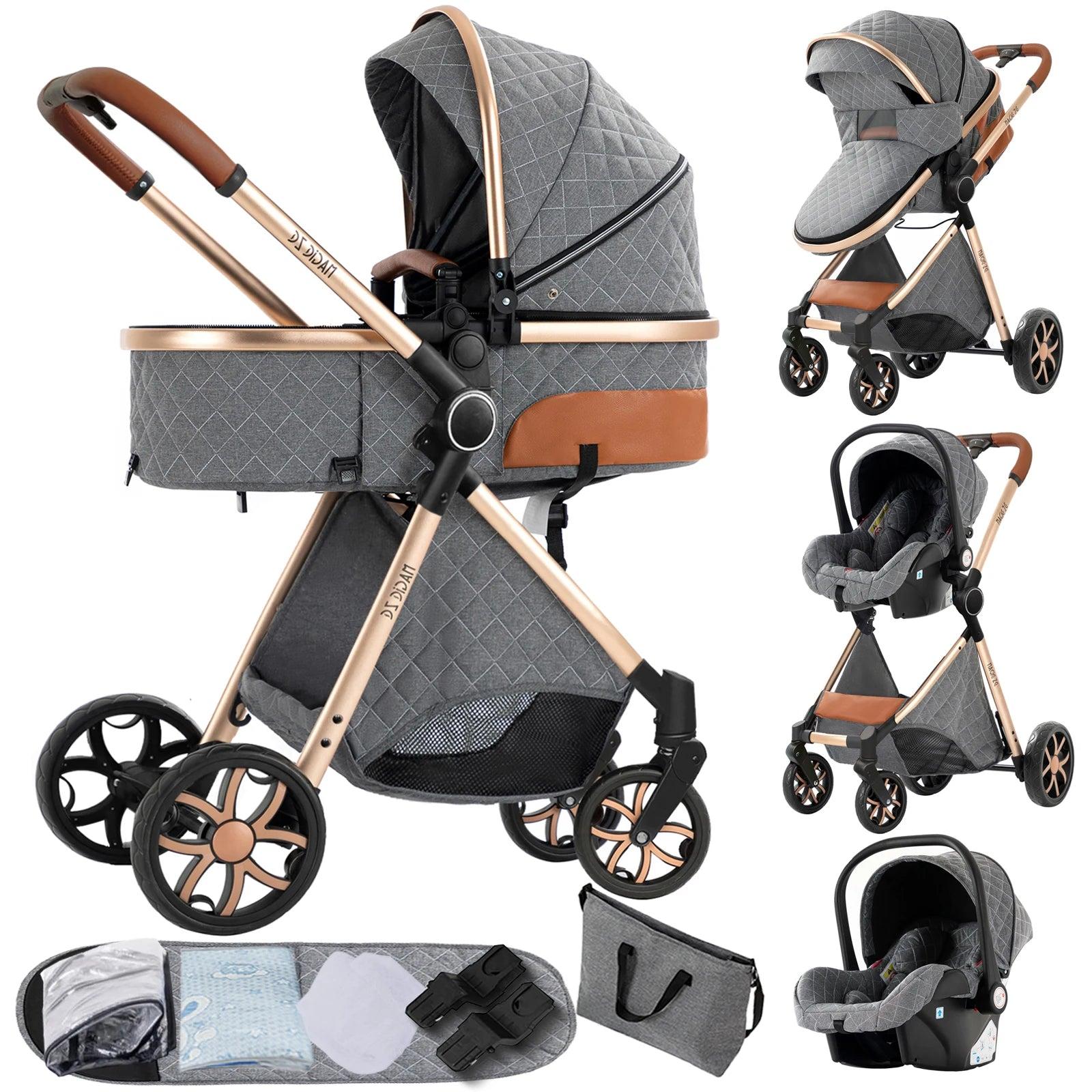 3-in-1 Autositz - Kinderwagen - Babywagen - Kombiwagen. Kindersicherung. Kompakt und leicht