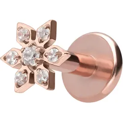 Titan Labret mit Innengewinde KRISTALLBLUME