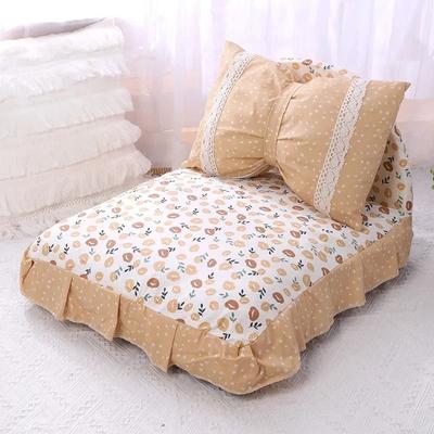 Uplifted Goods Adorable Bow Pet Bed With Pillow flower 40x50cm