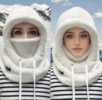 Inspire Picks Winter Thermal Balaclava Windproof Full Face Mask For Skiing Cycling Motorcycle Riding white