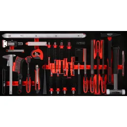 KS Tools Hammer- - Meißel- - und Messwerkzeug-Satz in Schaumstoffeinlage, 36-tlg - 813.1036