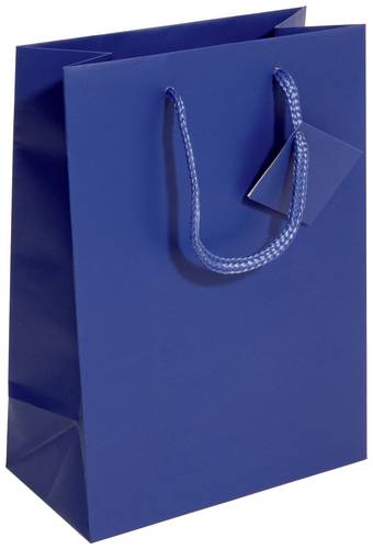 Sigel Geschenktasche Flasche mit Bodeneinlage und Geschenkanhänger GT504 Ultramarinblau, Matt Papier 17 x 23cm 1St.