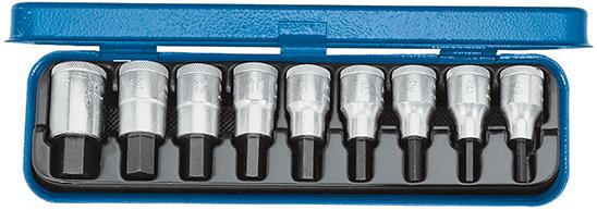 GEDORE Schraubendrehereinsatz- Satz 1/2" Innensechskant 5-17mm 9-teilig