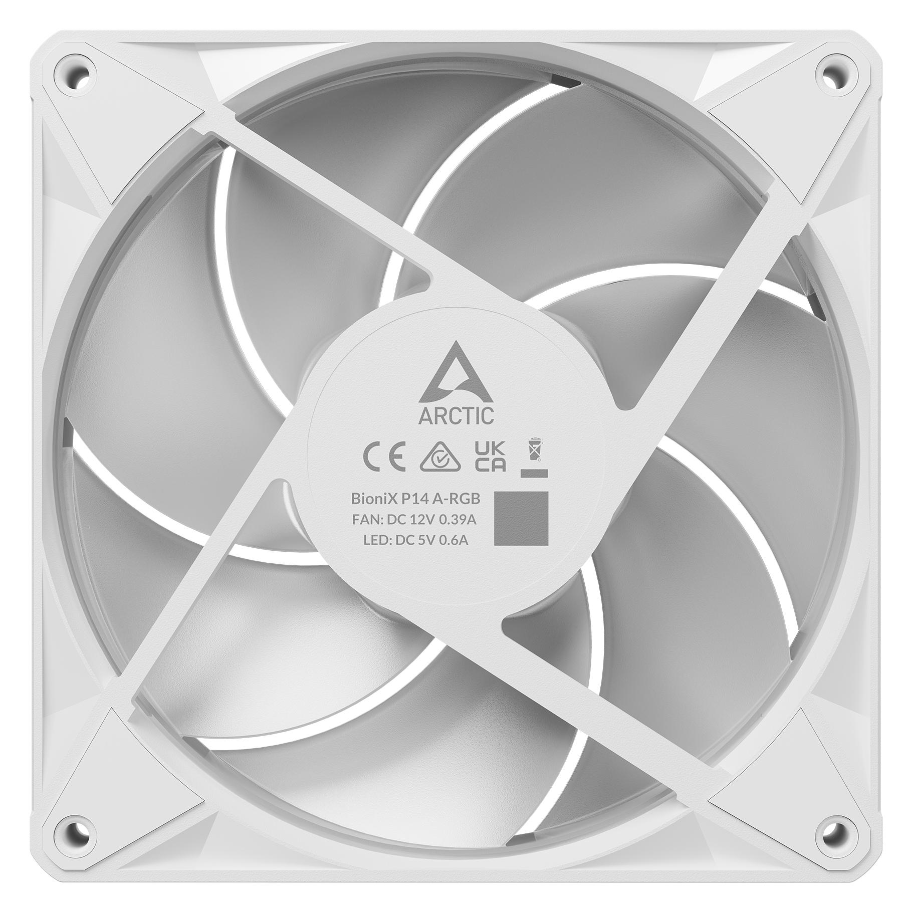 Arctic BioniX P14 A-RGB (White) - 3 Pack (140 mm, 3x) (ACFAN00342A)