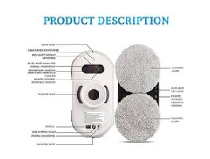 Robot Nettoyeur de Vitres Electrique Automatique Outil de Nettoyage pour Aspirateur en Verre