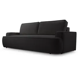 BETTSOFA SOLO Schwarz Bucle-Stoff mit Schlaffunktion