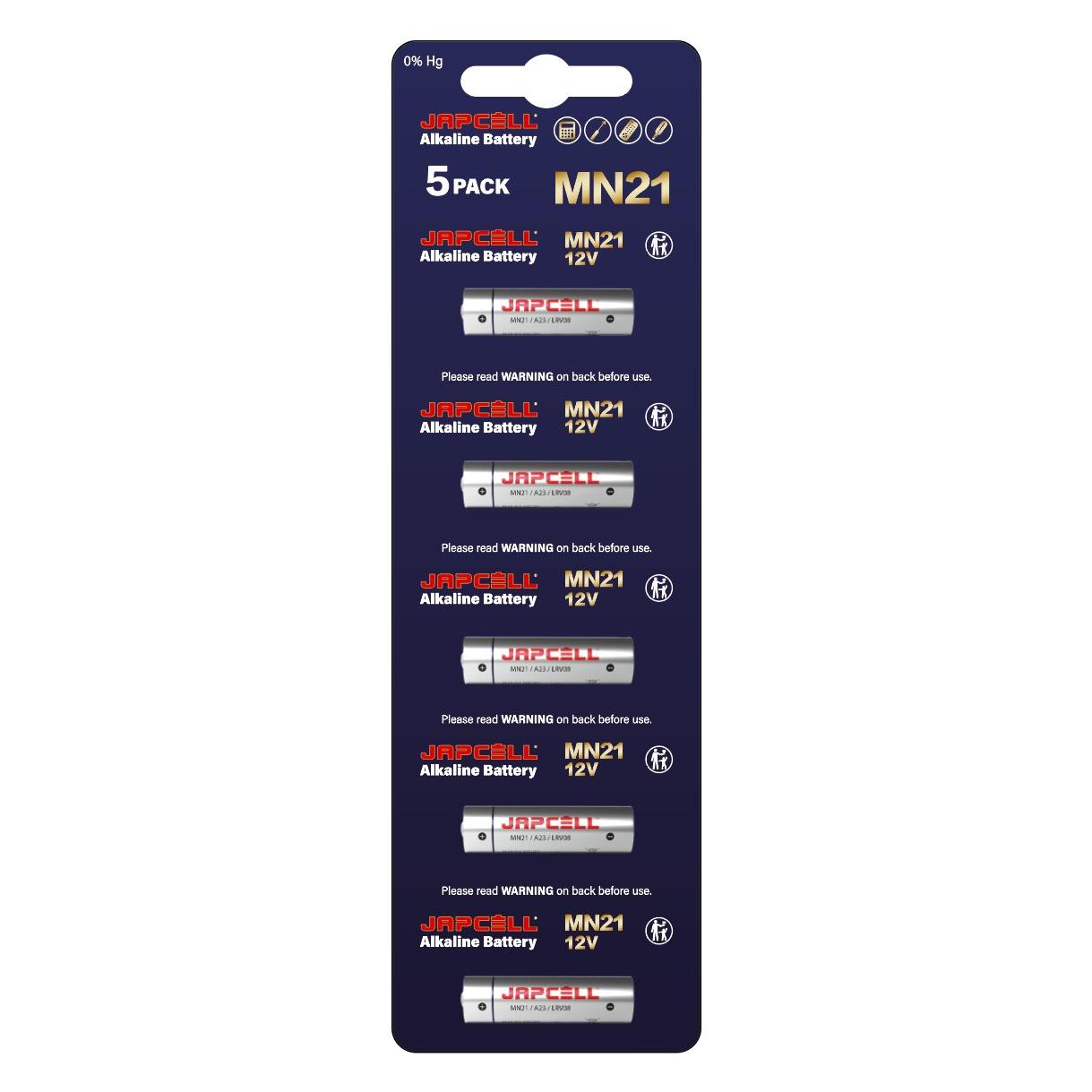 Japcell Alkaline Battery (5 Stk., A23, LRV08) (JAPCELL)