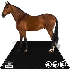 etm Puzzle-Stallmatte aus Gummi Pontiac   Stallboden   122 x 182 cm