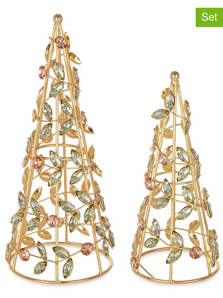 Bizzotto 2er-Set. Dekofiguren in Gold - onesize