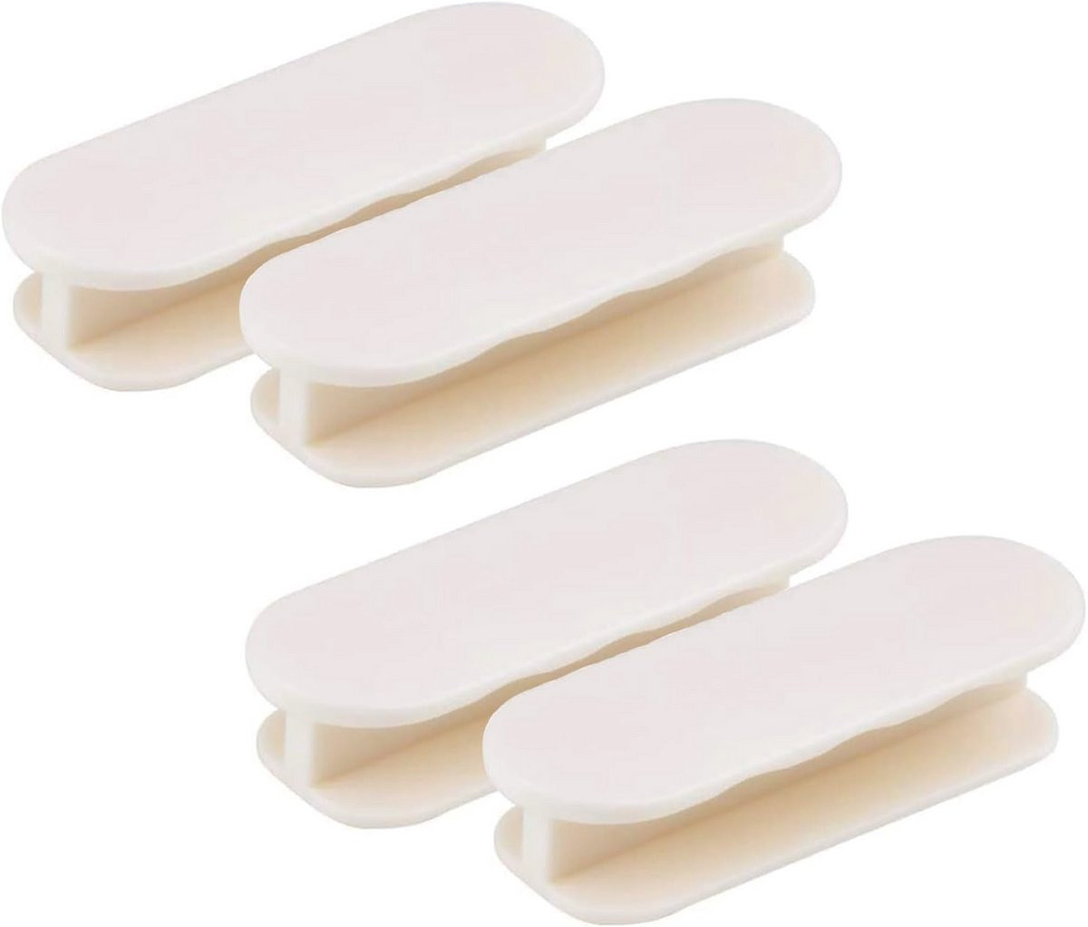 Set van 4 zelfklevende deurgrepen voor meubels en deuren - Wit