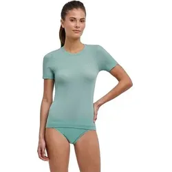 FALKE Damen Unterhemden ku.Arm Da UL C Shortsleeved Shirt Regular, Größe XS in Grün 7527