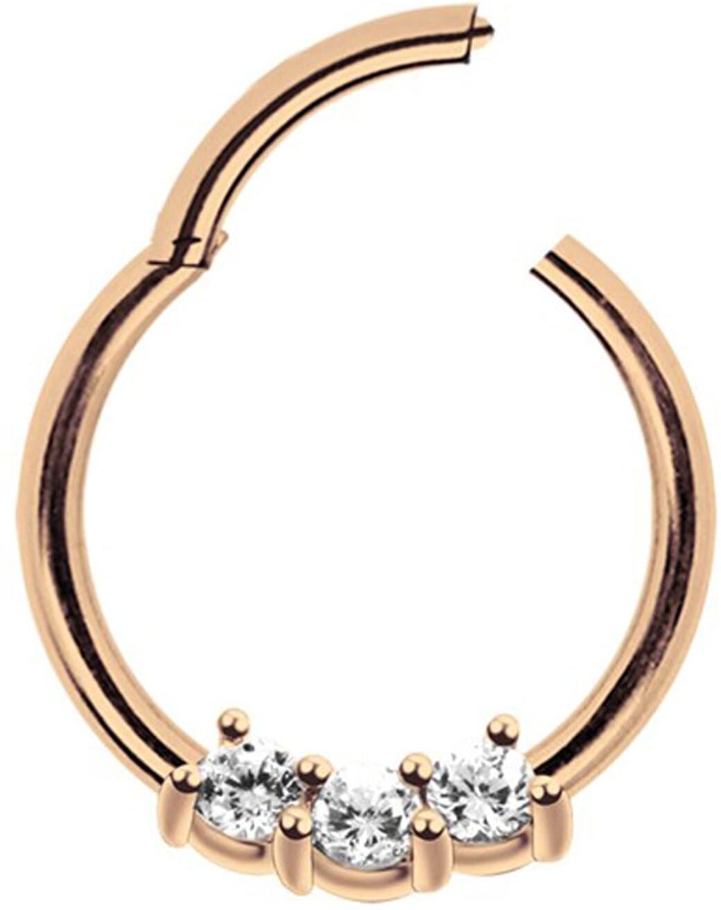 Nasenpiercing ADELIA´S "Piercing  Nasenpiercing", rosa (rosegold), Piercings, Damen, Chirurgiestahl, Nasenpiercing