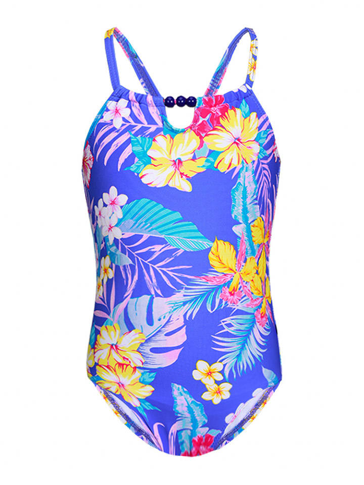 Peek U Badeanzug "Manami" in Blau/ Bunt - 140