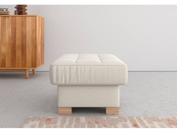 Hocker SIT & MORE Quincy , beige (creme), B:60cm H:41cm T:60cm, Hocker, Sitzhocker
