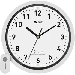 Mebus, Wanduhr, 41824 Funk-Wanduhr mit Türklingel (30 cm)