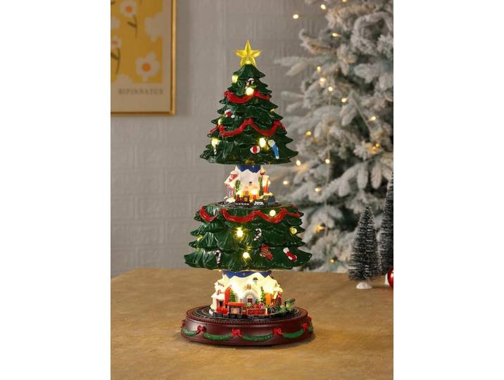 Musicboxworld Spieluhr Weihnachtsbaum mit 2 Ebenen