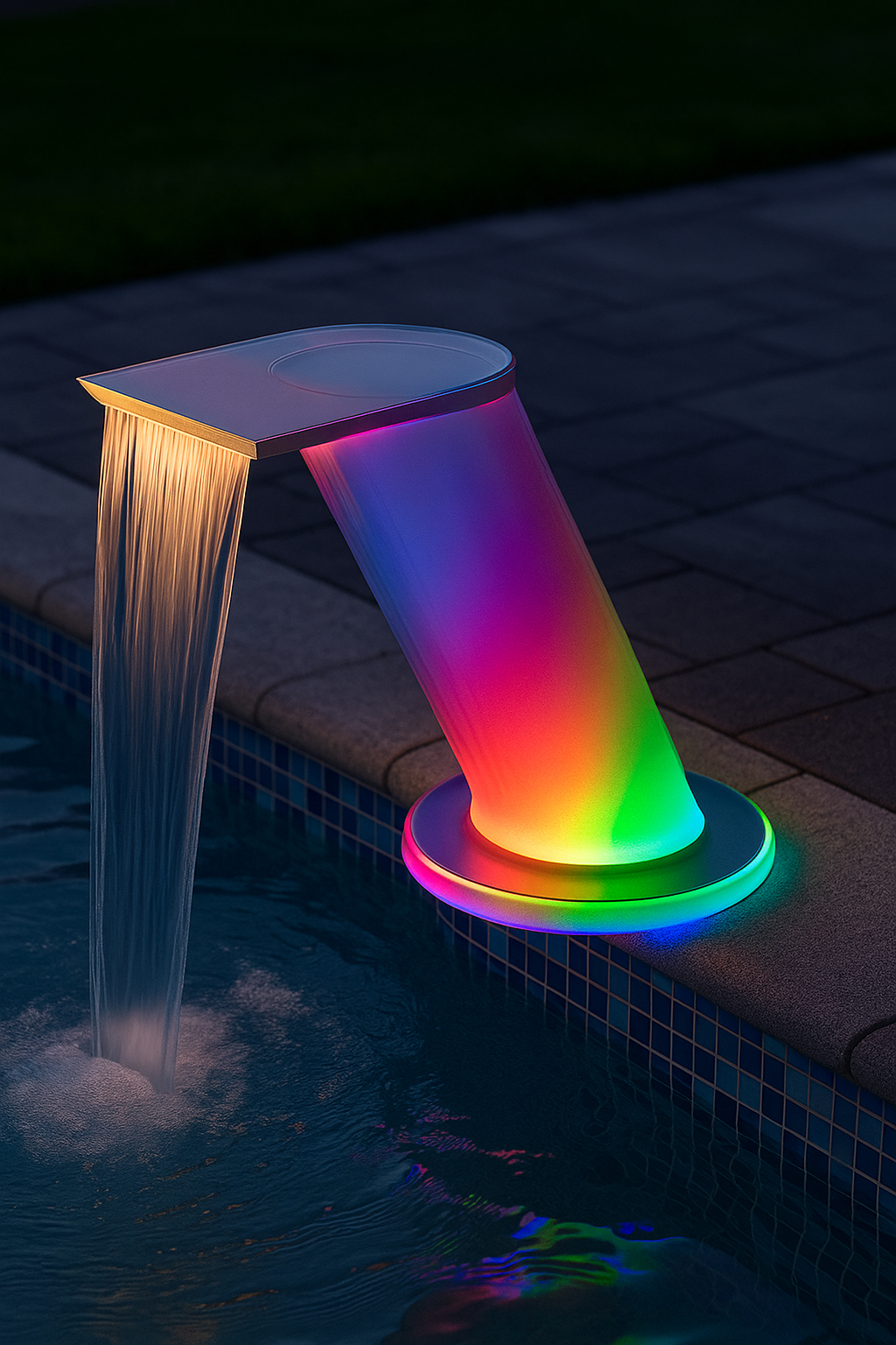 Eichenwald Ideal Edelstahl Eichenwald Modell 52 Wasserattraktion Schwalldusche Caribic mit LED-Beleuchtung