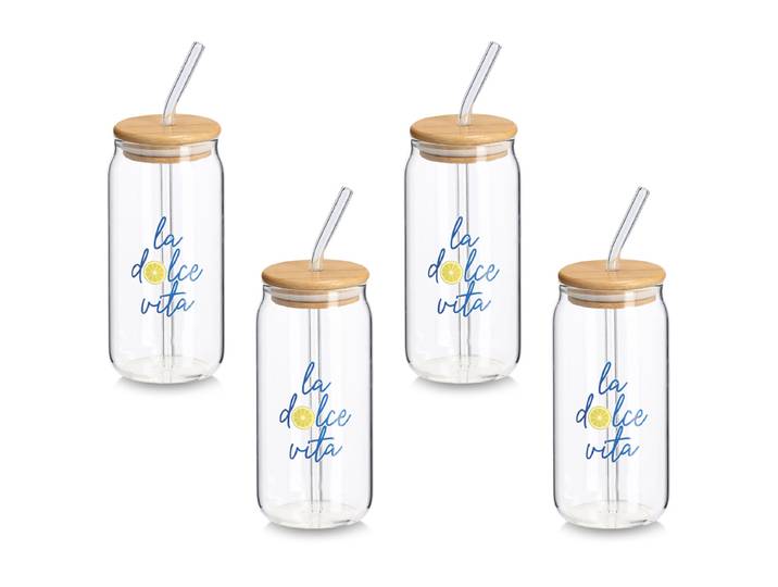 Verres à eau La Dolce Vita lot 4 Ø 8cm Transparent