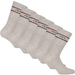 FILA Unisex Socken, 6er Pack - Strümpfe, Street, Lifesyle, Sport (2x 3 Paar), Größe 43-46 in Grau Grau