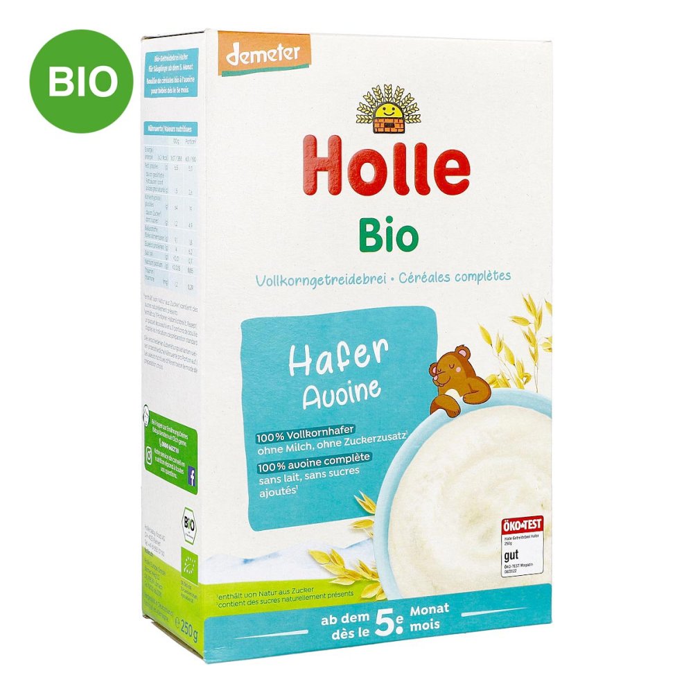 Holle baby food AG Holle Bio Babybrei Haferflocken 02907856